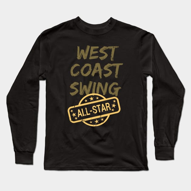 west coast swing all star Long Sleeve T-Shirt by echopark12